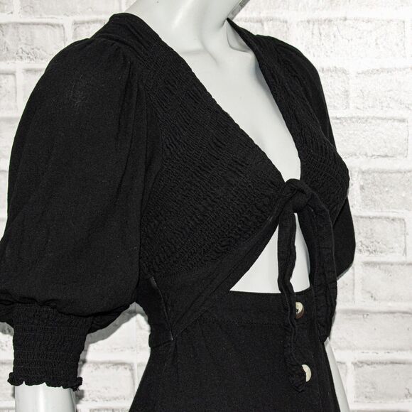 Free People Women's String of Hearts Cutout Maxi Dress Black Size XS - Picture 10 of 11